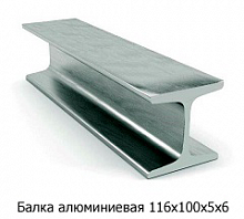 Балка алюминиевая 116х100х5х6